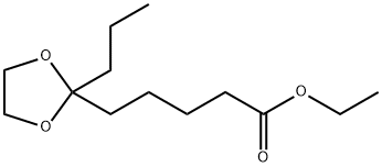 2-Propyl-1,3-dioxolane-2-pentanoic acid ethyl ester 结构式