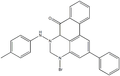 4-Bromo-6-[(4-methylphenyl)amino]-2-phenyl-7H-benzo[e]perimidin-7-one 结构式