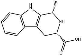 (1S,3S)-2,3,4,9-四氢-1-甲基-1H-吡啶[3,4-B]吲哚-3-羧酸 结构式