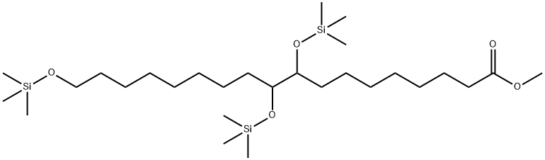 9,10,18-Tris(trimethylsilyloxy)octadecanoic acid methyl ester 结构式