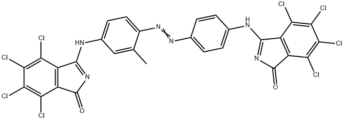 4,5,6,7-四氯-3-[[3-甲基-4-[[4-[(4,5,6,7-四氯-1-氧代-1H-3-异吲哚基)氨基]苯基]偶氮]苯基]氨基]-1H-异吲哚-1-酮 结构式