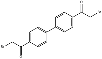 4,4'-二(2-溴乙酰基)联苯 结构式