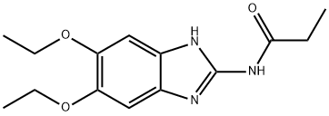 N-(5,6-Diethoxy-1H-benzimidazol-2-yl)propionamide 结构式