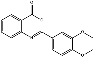 2-(3,4-二甲氧基苯基)-4H-3,1-苯并噁嗪-4-酮 结构式