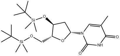 3',5'-BIS-O-(T-丁基二甲基硅烷)胸苷 结构式