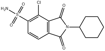 4-chloro-2-cyclohexyl-2,3-dihydro-1,3-dioxo-1H-isoindole-5-sulphonamide 结构式