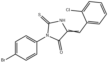 3-(p-Bromophenyl)-5-(2-chlorobenzylidene)-2-thioxo-4-imidazolidinone 结构式