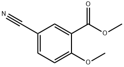 5-氰基-2-甲氧基苯甲酸甲酯 结构式