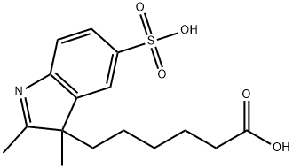 2,3-二甲基-5-硫-3H-吲哚-3-己酸 结构式