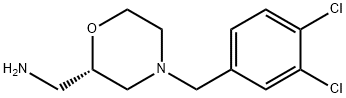 (2S)-4-[(3,4-二氯苯基)甲基]-2-吗啉甲胺 结构式