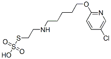 Thiosulfuric acid hydrogen S-[2-[[5-[(5-chloro-2-pyridyl)oxy]pentyl]amino]ethyl] ester 结构式