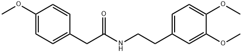 N-(3,4-Dimethoxyphenethyl)-2-(4-methoxyphenyl)acetamide 结构式