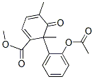 6-[2-(Acetyloxy)phenyl]-4,6-dimethyl-5-oxo-1,3-cyclohexadiene-1-carboxylic acid methyl ester 结构式