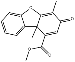 3,9b-Dihydro-4,9b-dimethyl-3-oxo-1-dibenzofurancarboxylic acid methyl ester 结构式