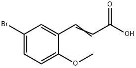 5-溴-2-甲氧基肉桂酸 结构式