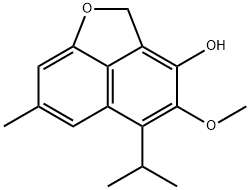 4-Methoxy-5-isopropyl-7-methyl-2H-naphtho[1,8-bc]furan-3-ol 结构式