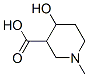3-Piperidinecarboxylic acid, 4-hydroxy-1-methyl- (9CI) 结构式