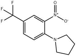 N-[2-硝基-4-(三氟甲基)苯基]吡咯烷 结构式