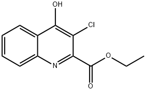 2-Quinolinecarboxylic  acid,  3-chloro-4-hydroxy-,  ethyl  ester 结构式