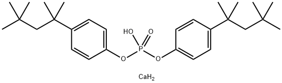 双[4-(1,1,3,3-四甲基丁基)苯基]磷酸钙盐 结构式