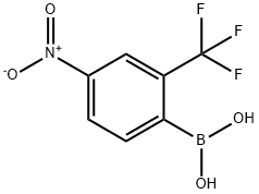 4-硝基-2-(三氟甲基)苯基硼酸 结构式