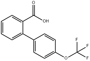 4'-(三氟甲氧基)-联苯-2-甲酸 结构式