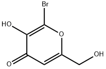 6-bromo-5-hydroxy-2-hydroxymethyl-4-pyranone 结构式