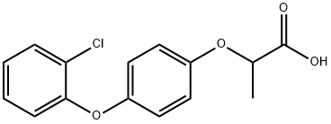 2-[4-(2-氯苯氧基)苯氧基]-丙酸 结构式