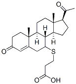 7-(carboxyethylthio)progesterone 结构式