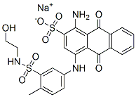 sodium 1-amino-9,10-dihydro-4-[[3-[[(2-hydroxyethyl)amino]sulphonyl]-4-methylphenyl]amino]-9,10-dioxoanthracene-2-sulphonate 结构式