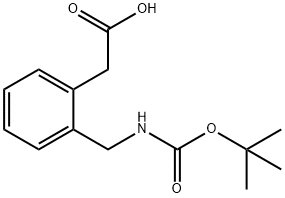 Boc-2-氨甲基苯乙酸 结构式