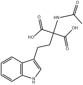 α-Acetamino-α-carboxy-(3-indole)-butyric Acid 结构式