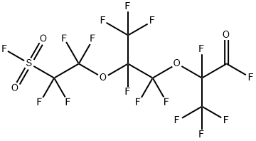 2,3,3,3-四氟-2-[1,1,2,3,3,3-六氟-2-[1,1,2,2-四氟-2-(氟磺酰基)乙氧基]丙氧基]丙酰氟 结构式