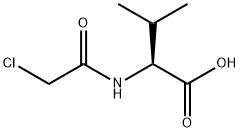氯乙酰基-DL-缬氨酸 结构式