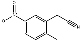 2 - (2 - 甲基-5 - 硝基苯基)乙腈 结构式