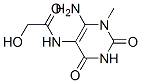 Acetamide, N-(6-amino-1,2,3,4-tetrahydro-1-methyl-2,4-dioxo-5-pyrimidinyl)-2-hydroxy- (9CI) 结构式
