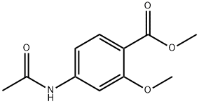 4-乙酰氨基-2-甲氧基苯甲酸甲酯 结构式