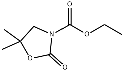 3-Oxazolidinecarboxylic  acid,  5,5-dimethyl-2-oxo-,  ethyl  ester 结构式