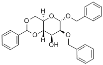 苄基2-O-苄基-4,6-O-苯亚甲基-Α-D-甘露吡喃糖苷 结构式