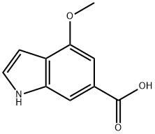 4-甲氧基-吲哚-6-羧酸 结构式