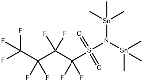 1,1,2,2,3,3,4,4,4-Nonafluoro-N,N-bis(trimethylstannyl)-1-butanesulfonamide 结构式