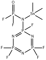 2-[(Difluorophosphinyl)(trimethylstannyl)amino]-2,4,4,6,6-pentafluoro-2,2,4,4,6,6-hexahydro-1,3,5,2,4,6-triazatriphosphorine 结构式