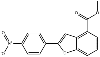 2-(4-Nitrophenyl)-4-benzofurancarboxylic acid methyl ester 结构式