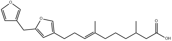 (E)-10-[5-(3-Furylmethyl)furan-3-yl]-3,7-dimethyl-7-decenoic acid 结构式