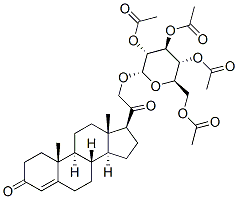 21-[(2,3,4,6-tetra-O-acetyl-alpha-D-glucopyranosyl)oxy]pregn-4-ene-3,20-dione 结构式