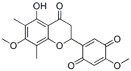 (-)-2-(3,4-Dihydro-5-hydroxy-7-methoxy-6,8-dimethyl-4-oxo-2H-1-benzopyran-2-yl)-5-methoxy-2,5-cyclohexadiene-1,4-dione 结构式