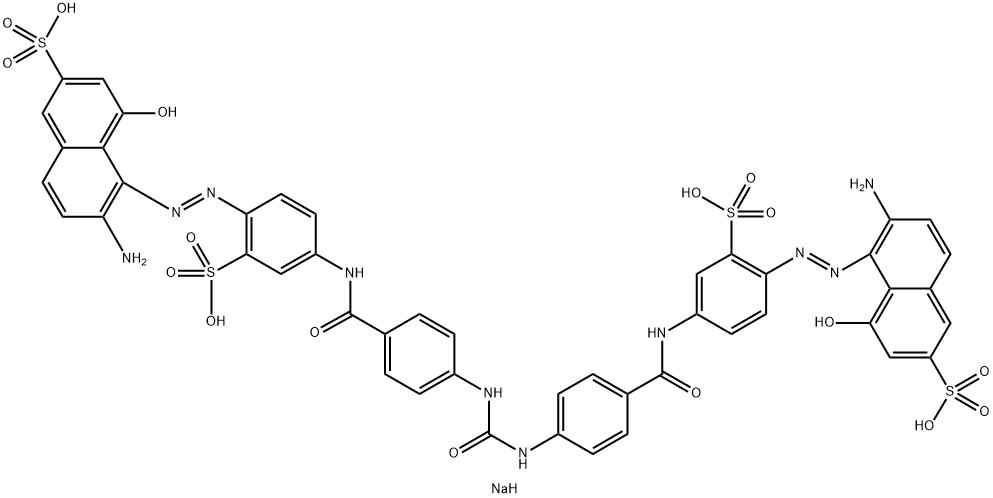 tetrasodium 5,5'-[carbonylbis[imino-4,1-phenylenecarbonylimino(2-sulphonato-4,1-phenylene)azo]]bis[6-amino-4-hydroxynaphthalene-2-sulphonate] 结构式