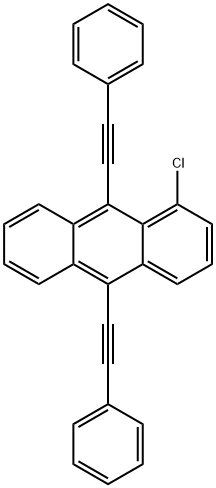 1-氯-9,10-二苯乙炔基蒽 结构式