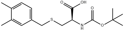 N-(叔丁氧基羰基)-S-(3,4-二甲基苄基)-L-半胱氨酸 结构式