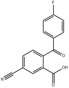 5-Cyano-2-(4-fluorobenzoyl)benzoic Acid 结构式